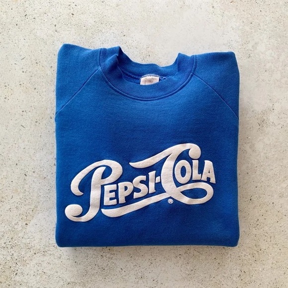 Vintage Tops - 💙 Vintage PEPSI COLA Raglan Sweatshirt Sweater